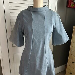 Elegant Blue Mini Dress